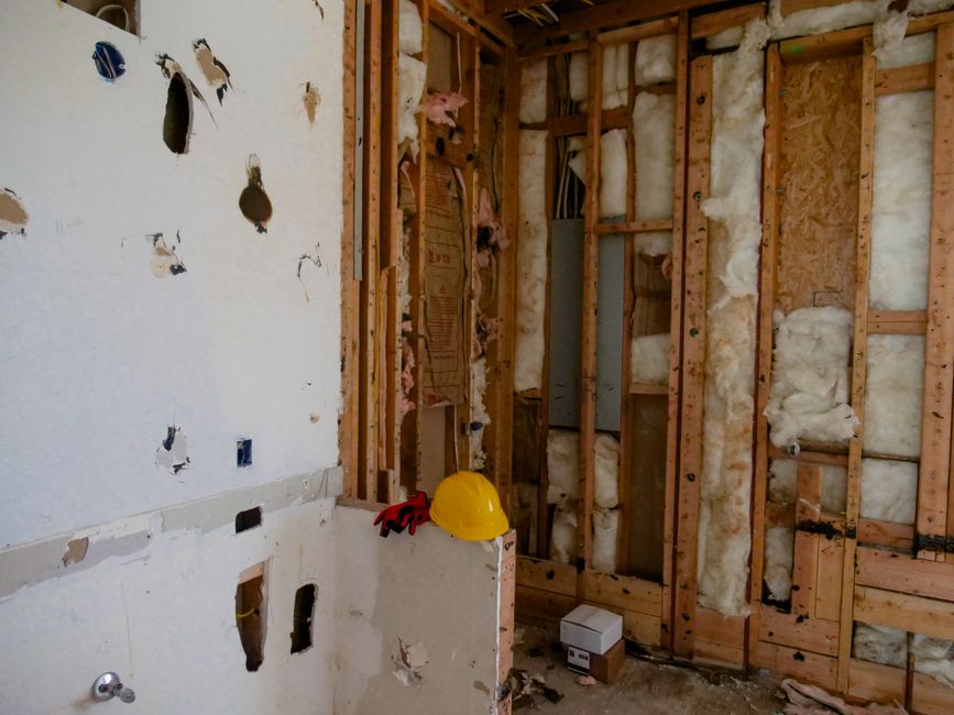 Before and after home renovation showing transformation from dated to modern design